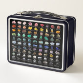 レインボージェムズクリスタルコレクションジオロジロックチャート メタルランチボックス (正面)