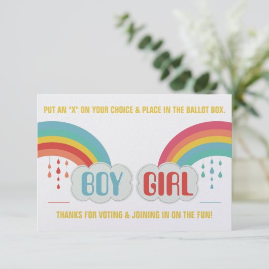 レインボージェンダー公開投票招待状 招待状 (スタンド正面)