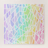 レインボージオメトリック挑戦的ジグソーパズル ジグソーパズル (横)