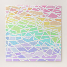 レインボージオメトリック挑戦的ジグソーパズル ジグソーパズル