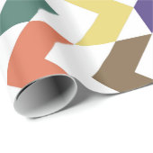 レインボージグザグラッピング紙 ラッピングペーパー (ロールコーナー)