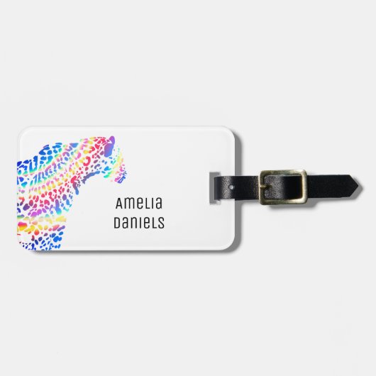 レインボージャガーパーソナライズされた ラゲッジタグ (正面横)