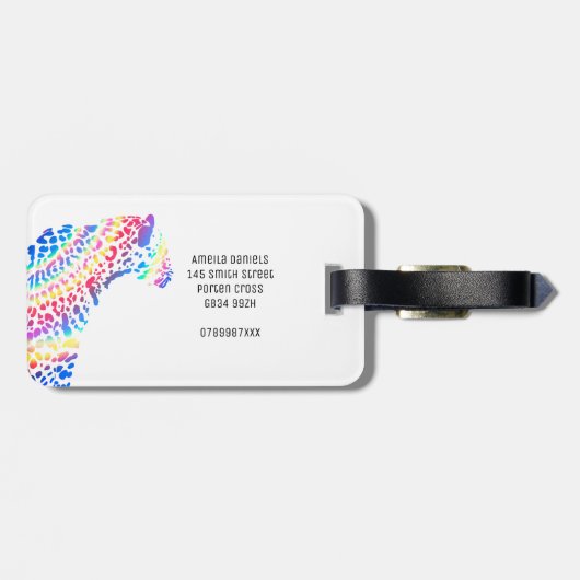 レインボージャガーパーソナライズされた ラゲッジタグ (裏面横)