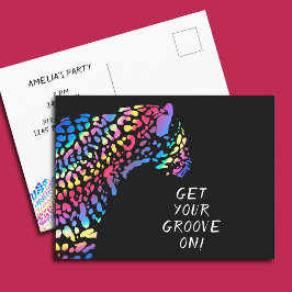 レインボージャガーパーティの招待状 ポストカード