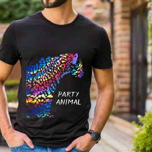 レインボージャガーパーティー動物Tシャツ Tシャツ