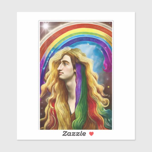 レインボージャムマンオブオールラブアートファンタジー シール (シート)