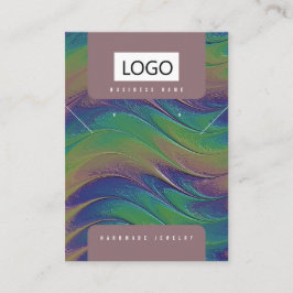 レインボージュエリーイヤリングネックレスディスカード 名刺