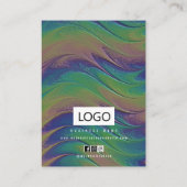 レインボージュエリーイヤリングネックレスディスカード 名刺 (裏面)