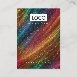 レインボージュエリーイヤリングネックレスディスカード 名刺