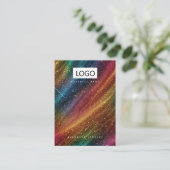 レインボージュエリーイヤリングネックレスディスカード 名刺 (スタンド正面)