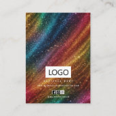 レインボージュエリーイヤリングネックレスディスプレイカード 名刺 (裏面)