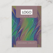 レインボージュエリーイヤリングネックレスディスプレイカード 名刺 (正面)