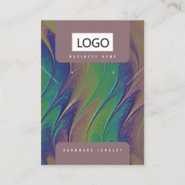 レインボージュエリーイヤリングネックレスディスプレイカード 名刺