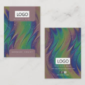 レインボージュエリーイヤリングネックレスディスプレイカード 名刺 (正面/裏面)