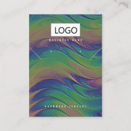 レインボージュエリーイヤリングネックレスディスプレイカード 名刺