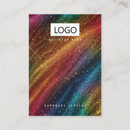 レインボージュエリーイヤリングネックレスディスプレイカード 名刺