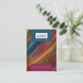 レインボージュエリーイヤリングネックレスディスプレイカード 名刺 (スタンド正面)