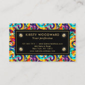 レインボージュエルトーンモザイクガラスパターン 名刺 (裏面)