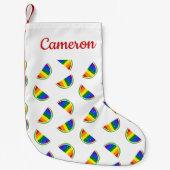 レインボースイカ柄 スモールクリスマスストッキング (正面)