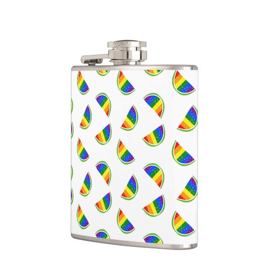 レインボースイカ柄 フラスク (左)
