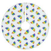 レインボースイカ柄 ブラッシュドポリエステルツリースカート (正面)