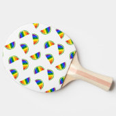 レインボースイカ柄 卓球ラケット (横)
