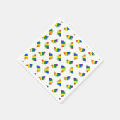 レインボースイカ模様 スタンダードカクテルナプキン (角)
