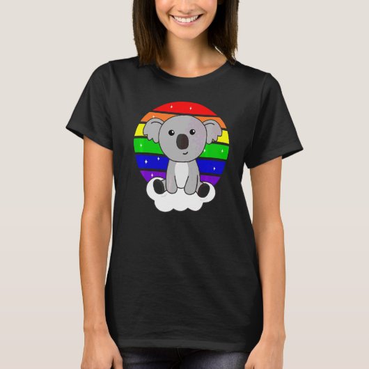 レインボースイートコアラフォーコアラコアラ Tシャツ (正面)