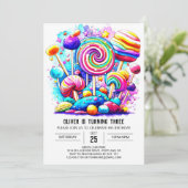 レインボースイートチョコレート誕生日 招待状 (スタンド正面)