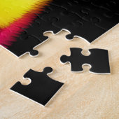 レインボースカイフレアとツリーのシルエット ジグソーパズル (側面)