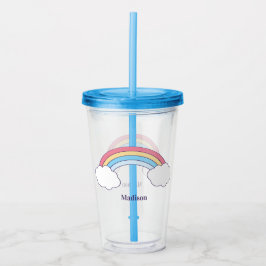 レインボースカイ名前をカスタムするタンブラー アクリルタンブラー