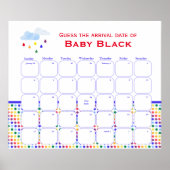 レインボースカイ赤ちゃんシャワーは期日ポスターを推測 ポスター (正面)