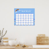 レインボースカイ赤ちゃんシャワー予定日を推測 ポスター (キッチン)