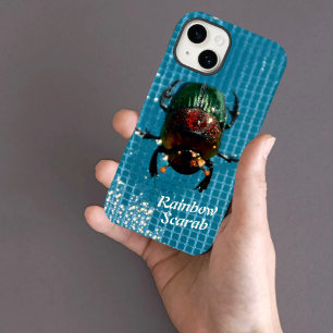 レインボースカラブビートルパーソナライズされたオンブルー Case-Mate iPhone 14ケース
