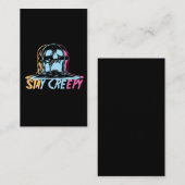 レインボースカルかわいいステイピーパステルゴシックホラー 名刺 (正面/裏面)