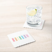 レインボースカロップスクエア紙コースター ペーパーコースター (インサイチュ)