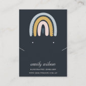 レインボースカンジィ赤面ネイビーイヤリングネックレスディスプレイ 名刺 (正面)