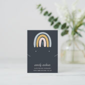 レインボースカンジィ赤面ネイビーイヤリングネックレスディスプレイ 名刺 (スタンド正面)