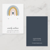 レインボースカンジ赤面ハートイヤリングスタッドディスプレイ 名刺 (正面/裏面)