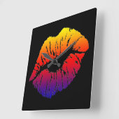 レインボースキュー スクエア壁時計 (傾斜)