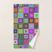 レインボースクウェアバスタオールセット バスタオルセット (ハンドタオル)