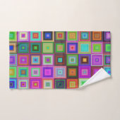 レインボースクウェアバスタオールセット バスタオルセット (ハンドタオル)