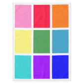 レインボースクウェア（白） テーブルクロス (正面)