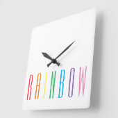 レインボースクエアウォールクロック スクエア壁時計 (傾斜)