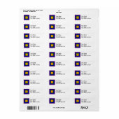 レインボースクエア差出人住所ラベル ラベル (フルシート)