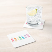 レインボースクエア紙コースター スクエアペーパーコースター (インサイチュ)