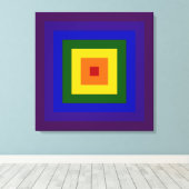 レインボースクエア キャンバスプリント (インサイチュ (ウッドフロア))