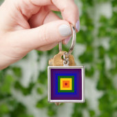 レインボースクエア キーホルダー (手)