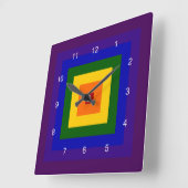 レインボースクエア スクエア壁時計 (傾斜)