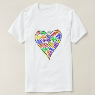レインボースクライブズハートTシャツ Tシャツ